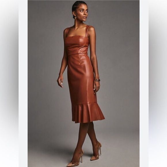 Anthropologie Hutch Square-Neck Faux Leather - Picture 2 of 8